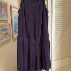 Size small Du Jour purple chiffon drop waist sleeveless dress